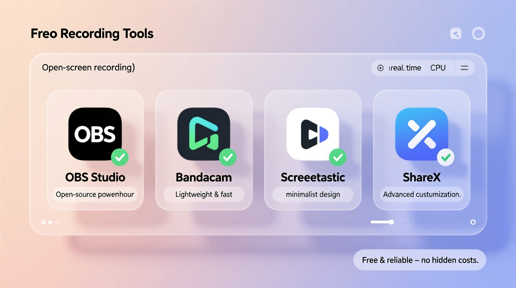 explore the best free screen recording tools for easy video capture