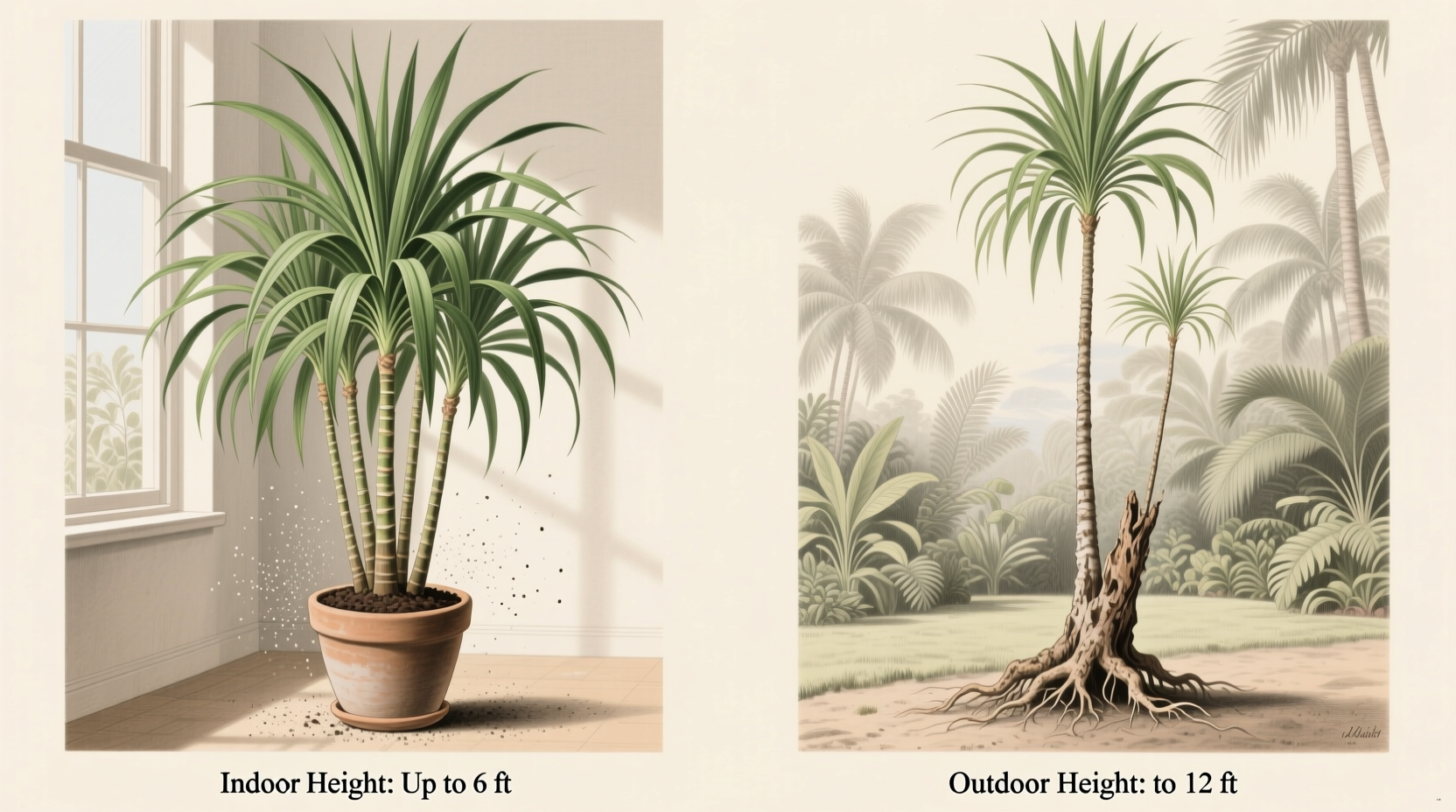 how tall does dracaena grow