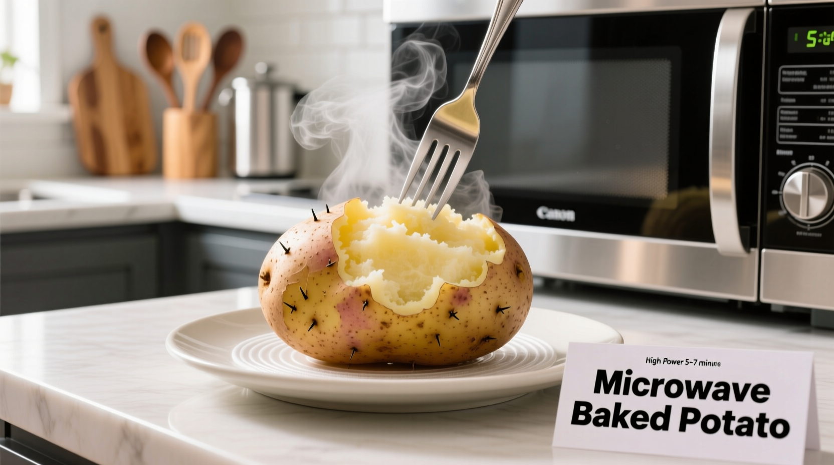 how bake potato microwave