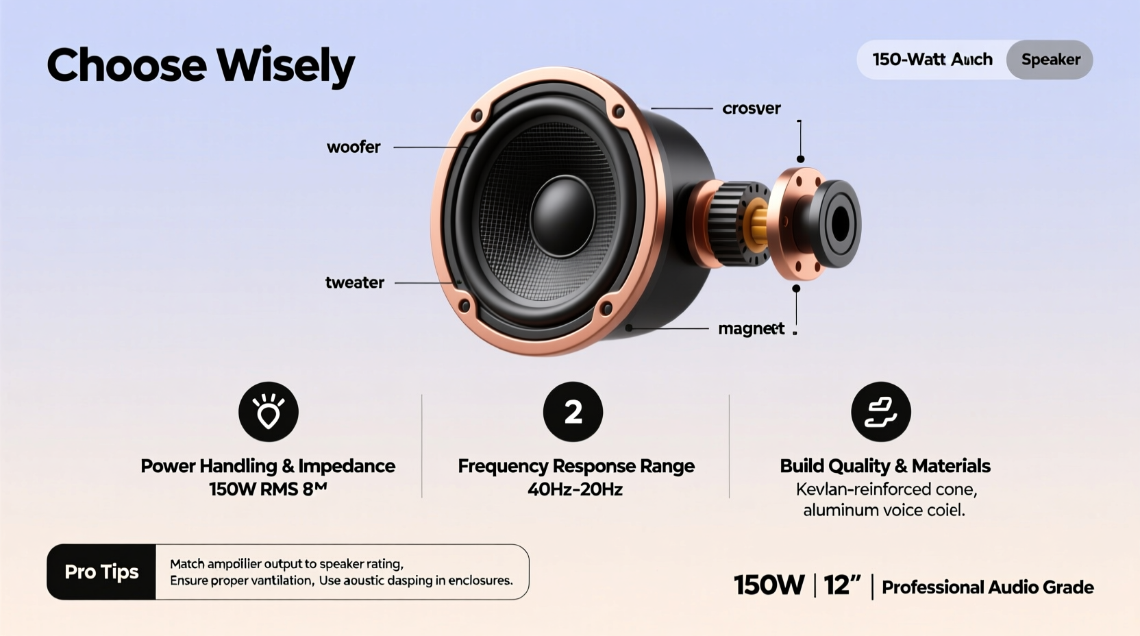 12 inch speaker 150 watt