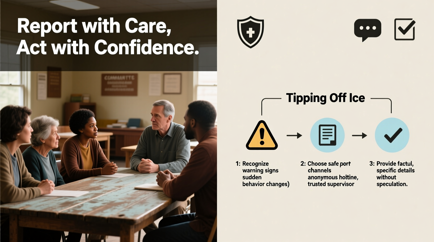 a practical guide to safely and effectively tipping off ice when reporting concerns