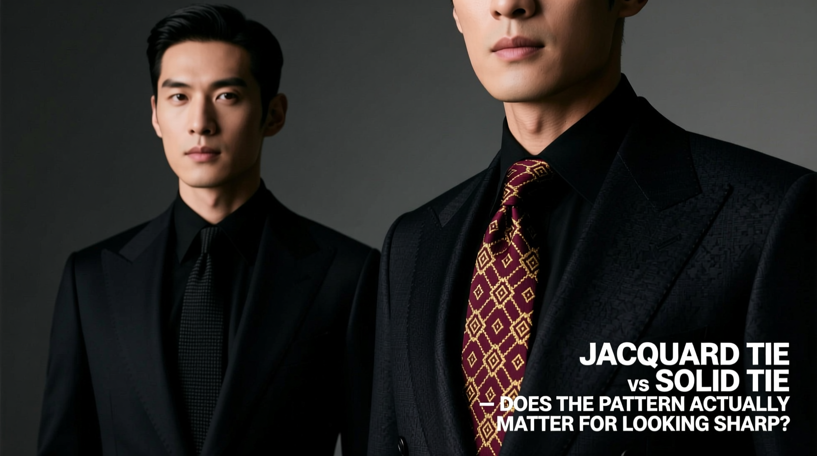 jacquard tie vs solid tie does the pattern actually matter for looking sharp