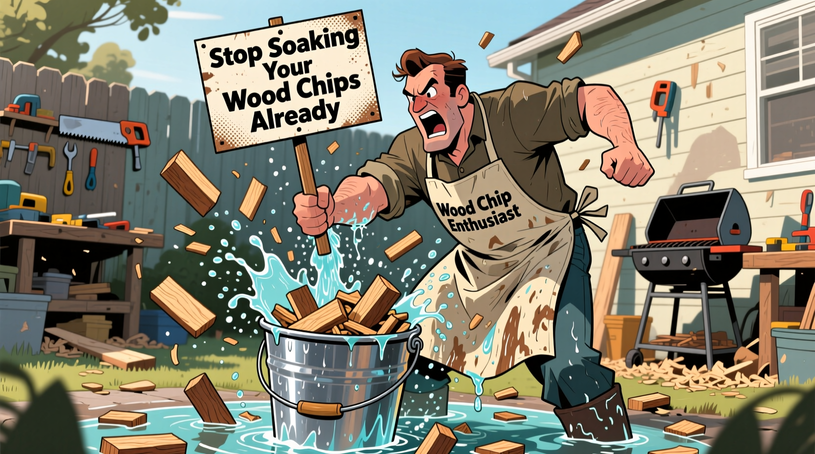 stop soaking your wood chips already