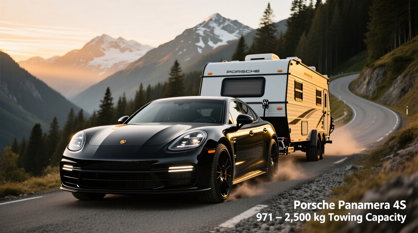 panamera 4s 971 towing mountains