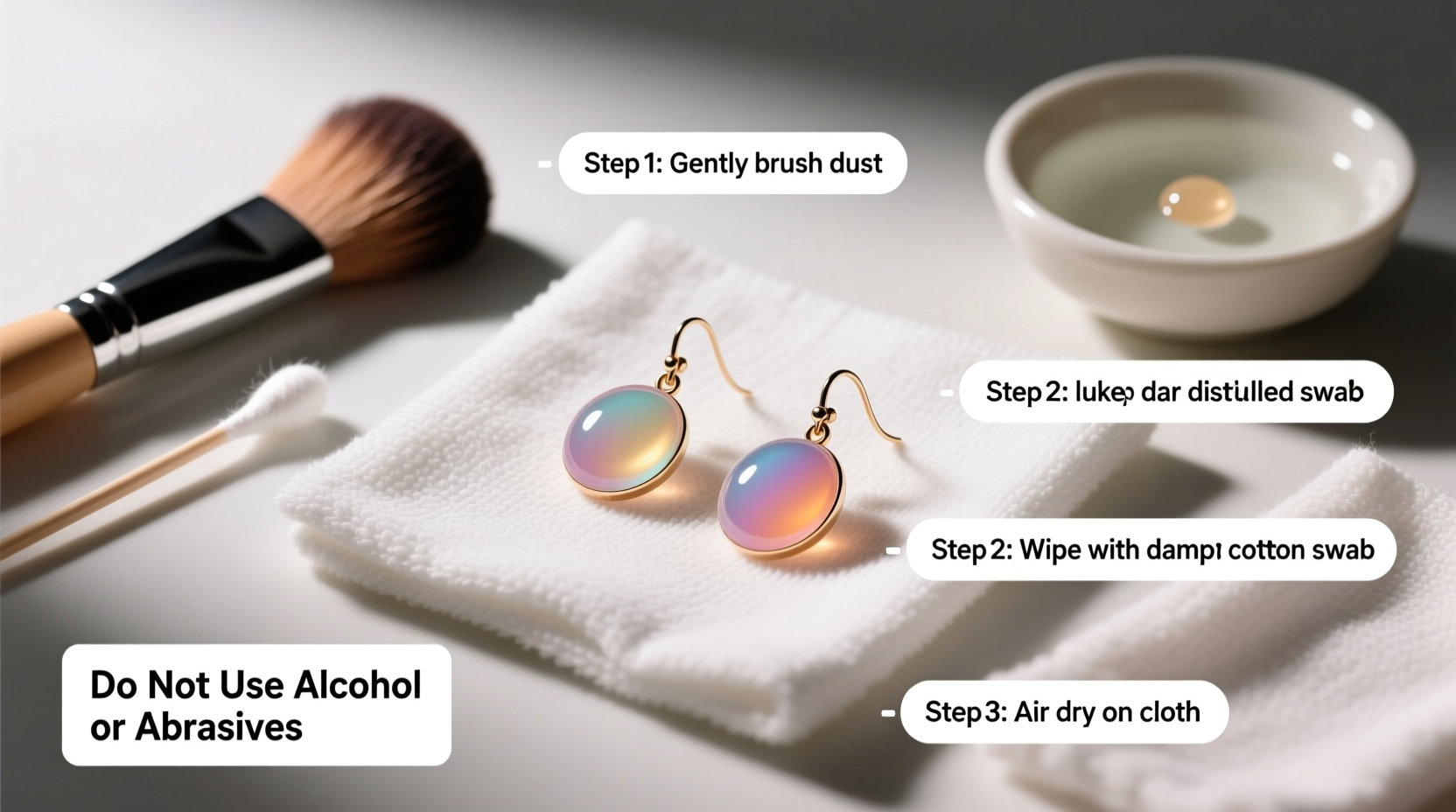 safe and simple techniques to clean resin acrylic earrings without damage