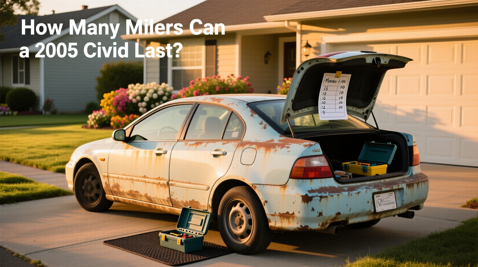 2005 Honda Civic hatchback parked on urban street