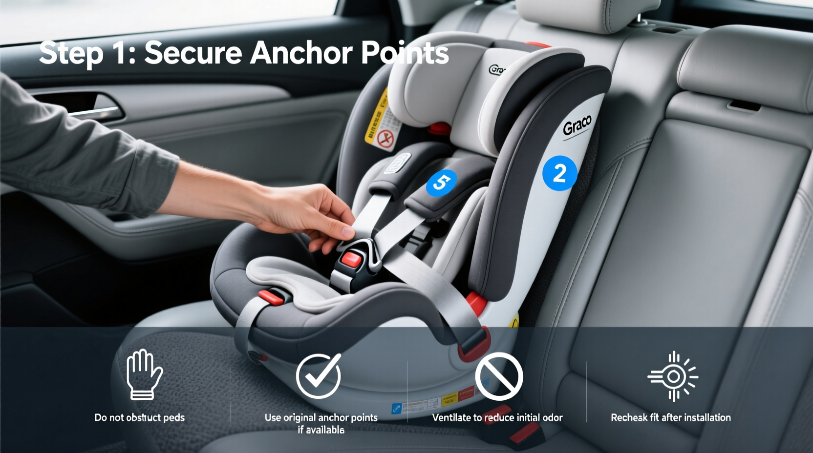 graco car seat strap