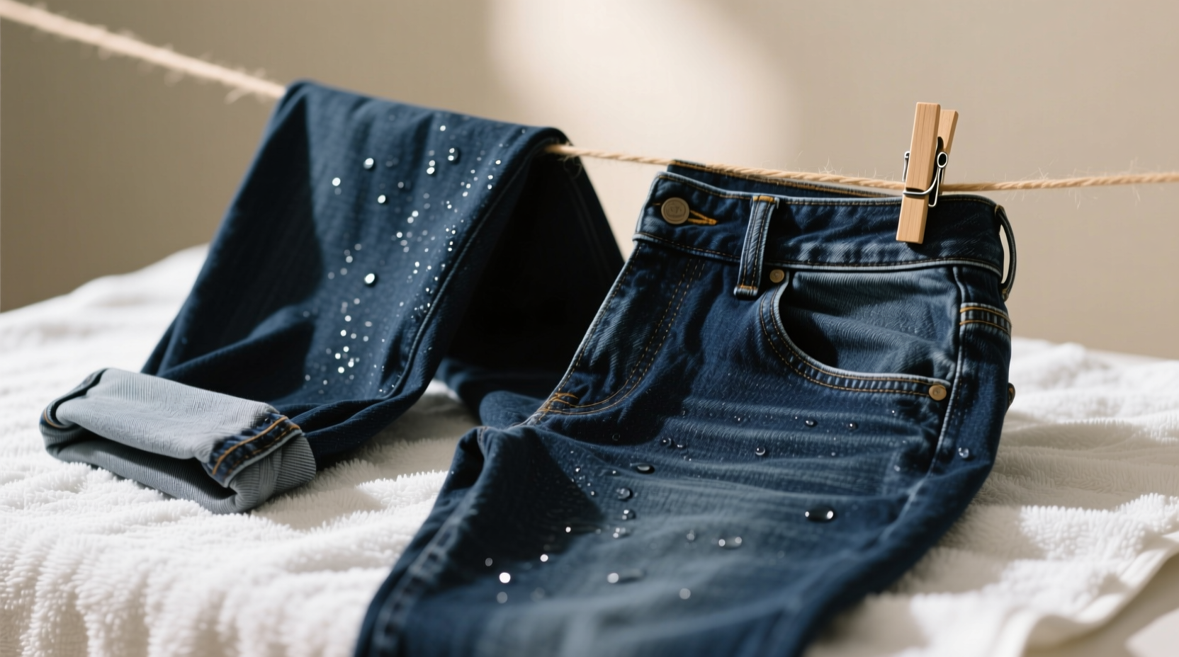 how to dry jeans the right way