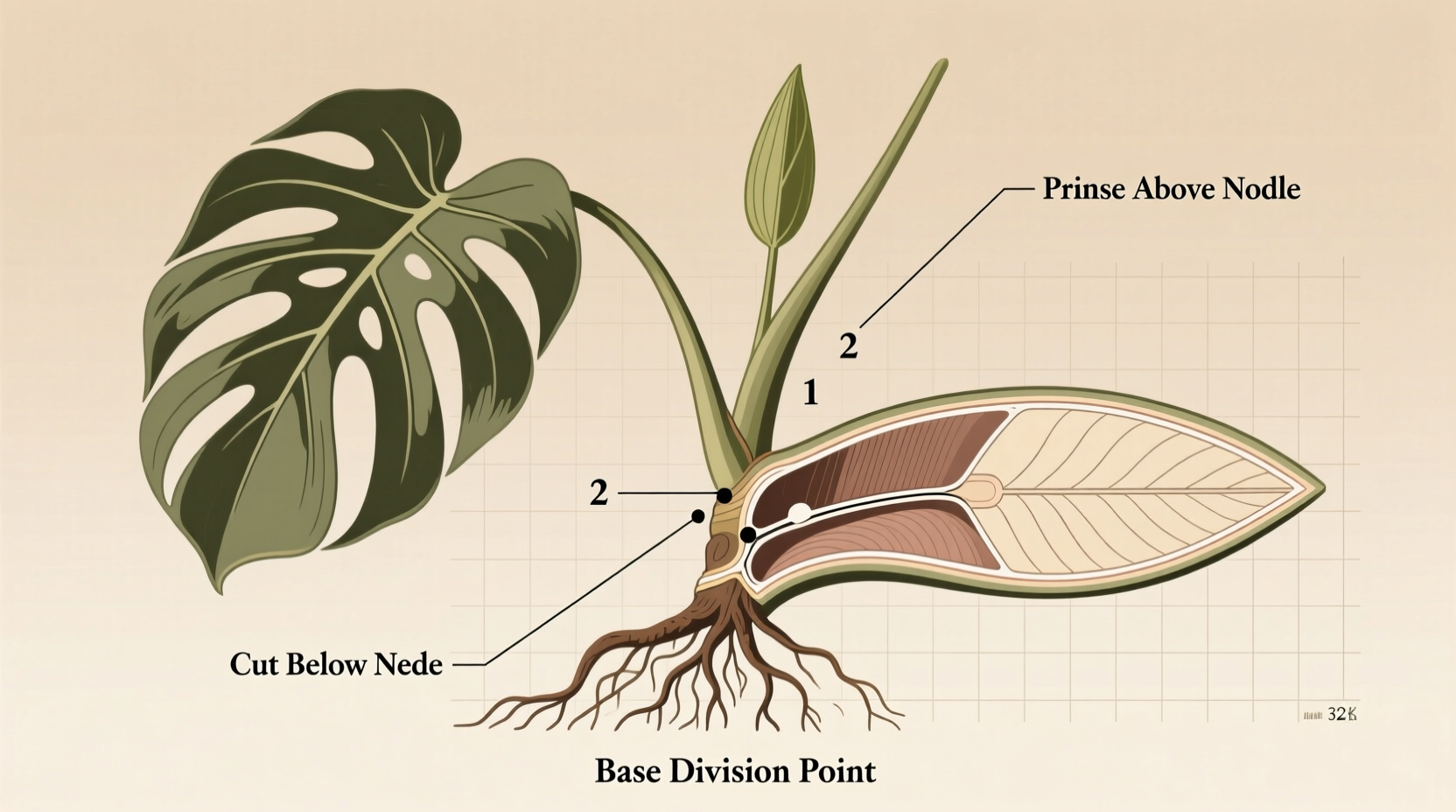 Where to Cut Monstera for Propagation & Pruning