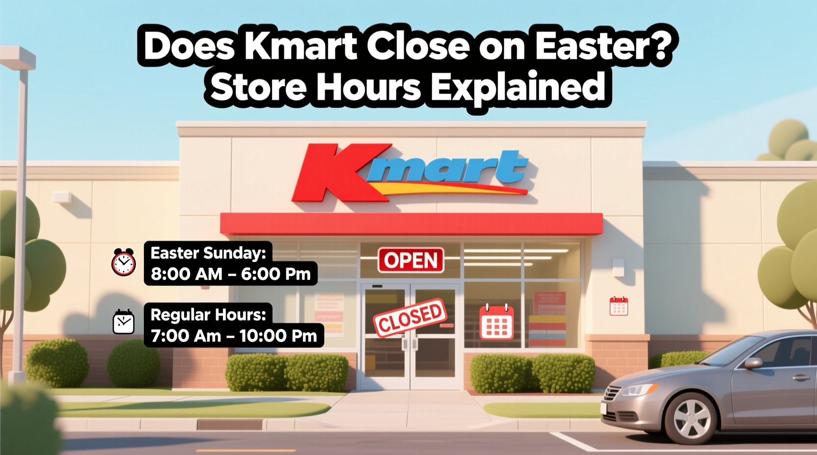 does kmart close on easter