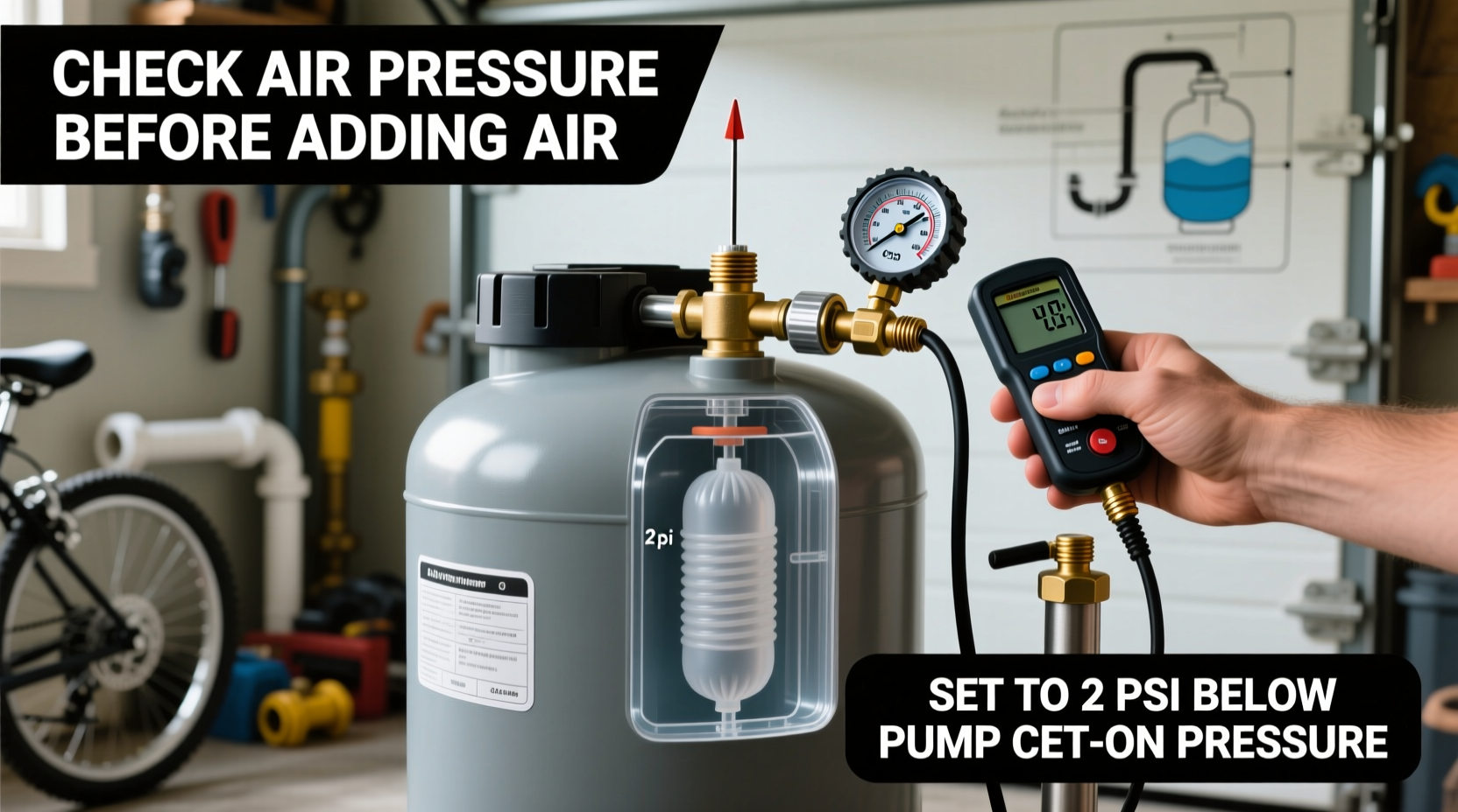 how to properly add air to your well pump tank for optimal performance and longevity