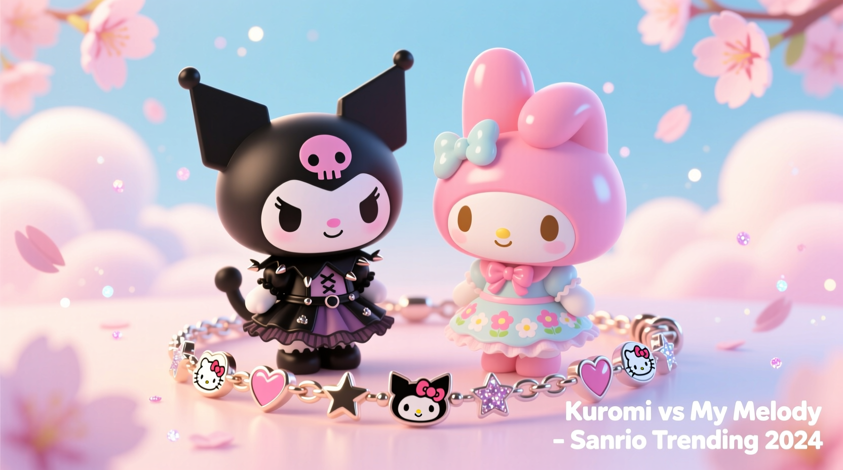 kuromi vs my melody charm bracelet which sanrio style is trending right now