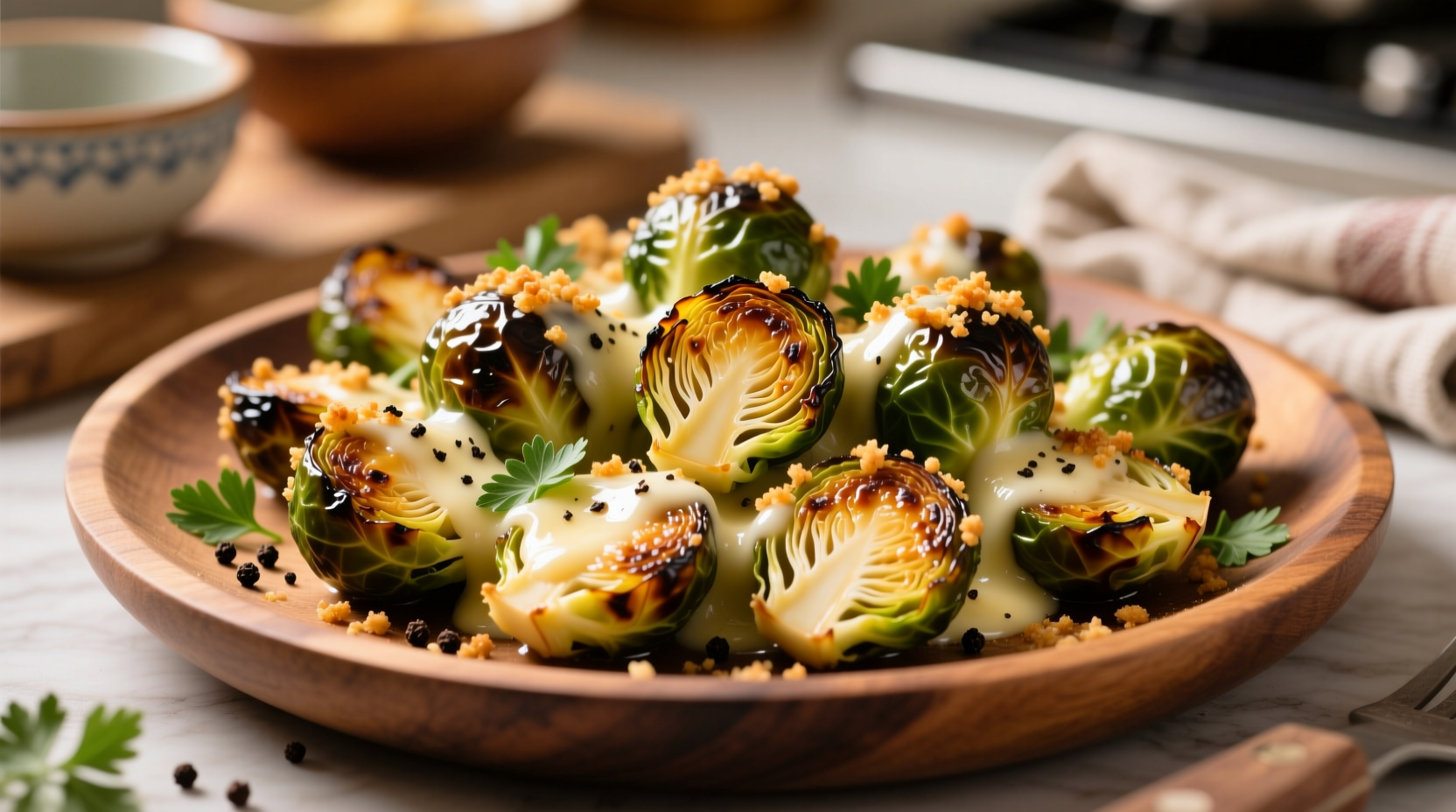 Perfect Garlic Parmesan Brussels Sprouts Recipe