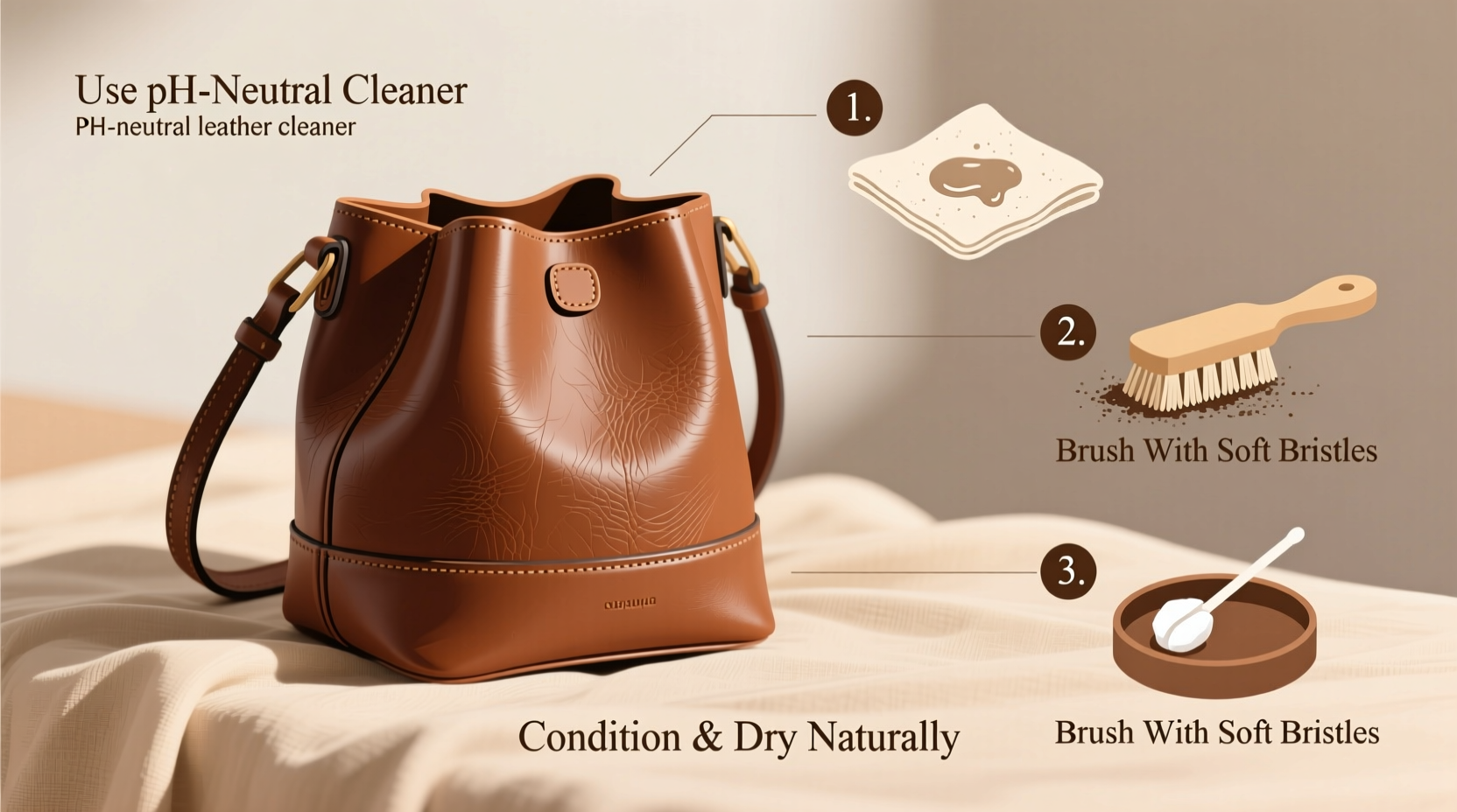 effective methods to remove stains from your leather bucket bag safely and easily