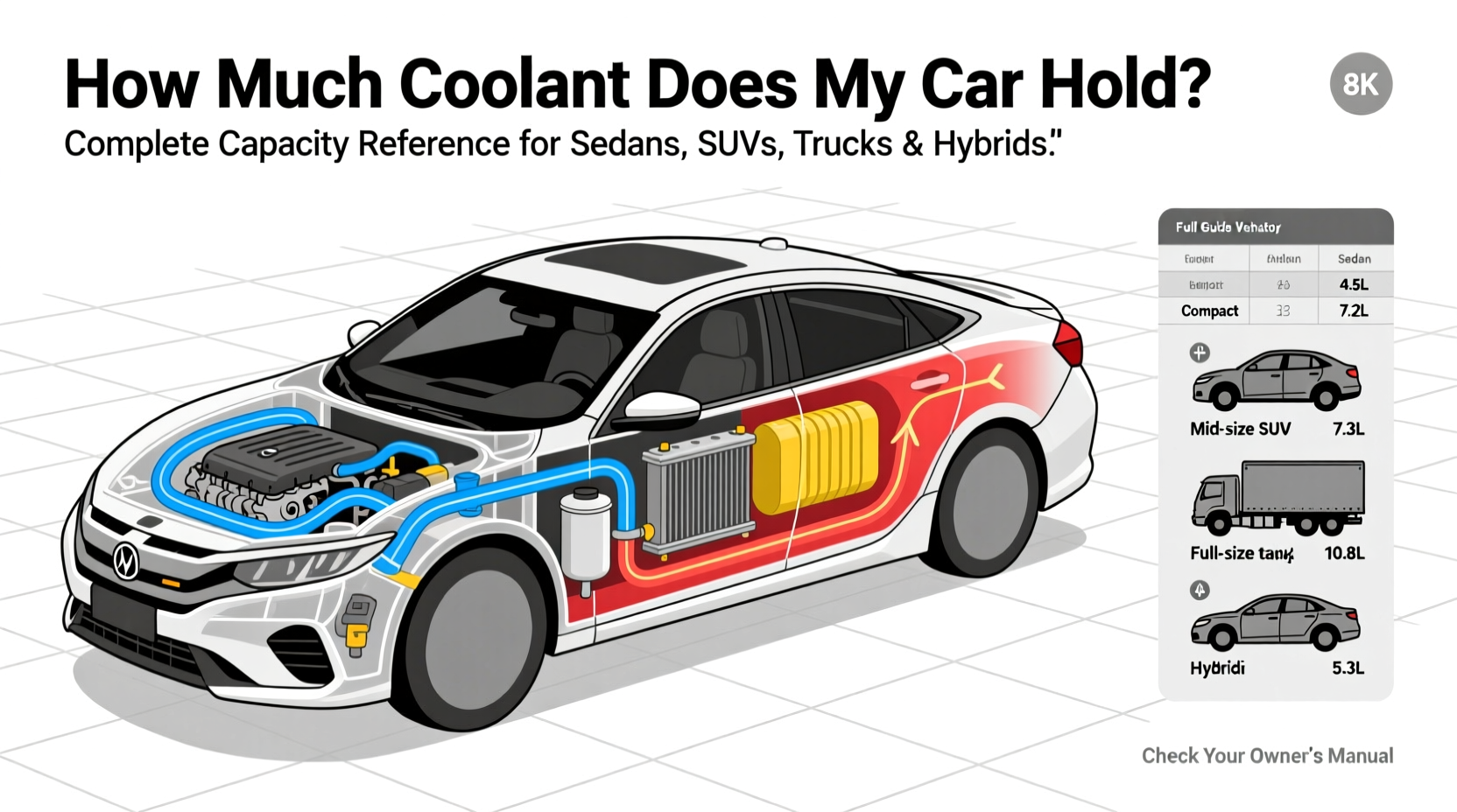 how much coolant does my car hold
