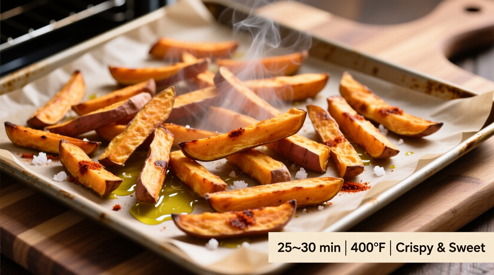 Perfect Sweet Potato Fries: 20-25 Min at 400°F