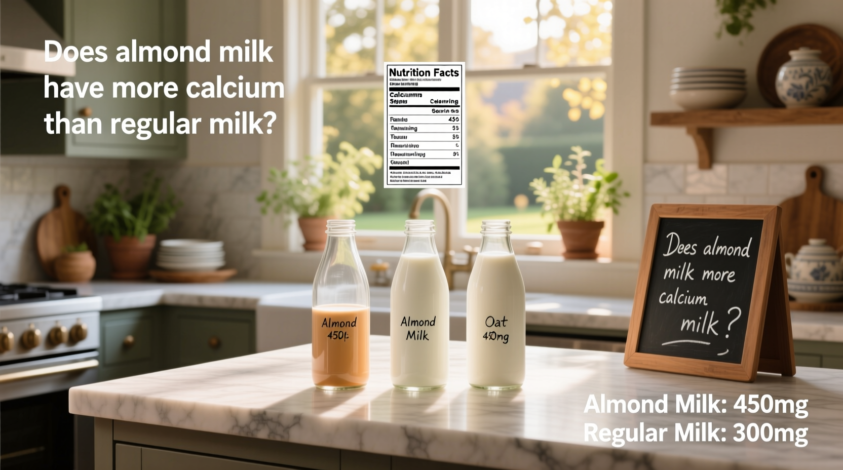 almond milk vs cow milk calcium