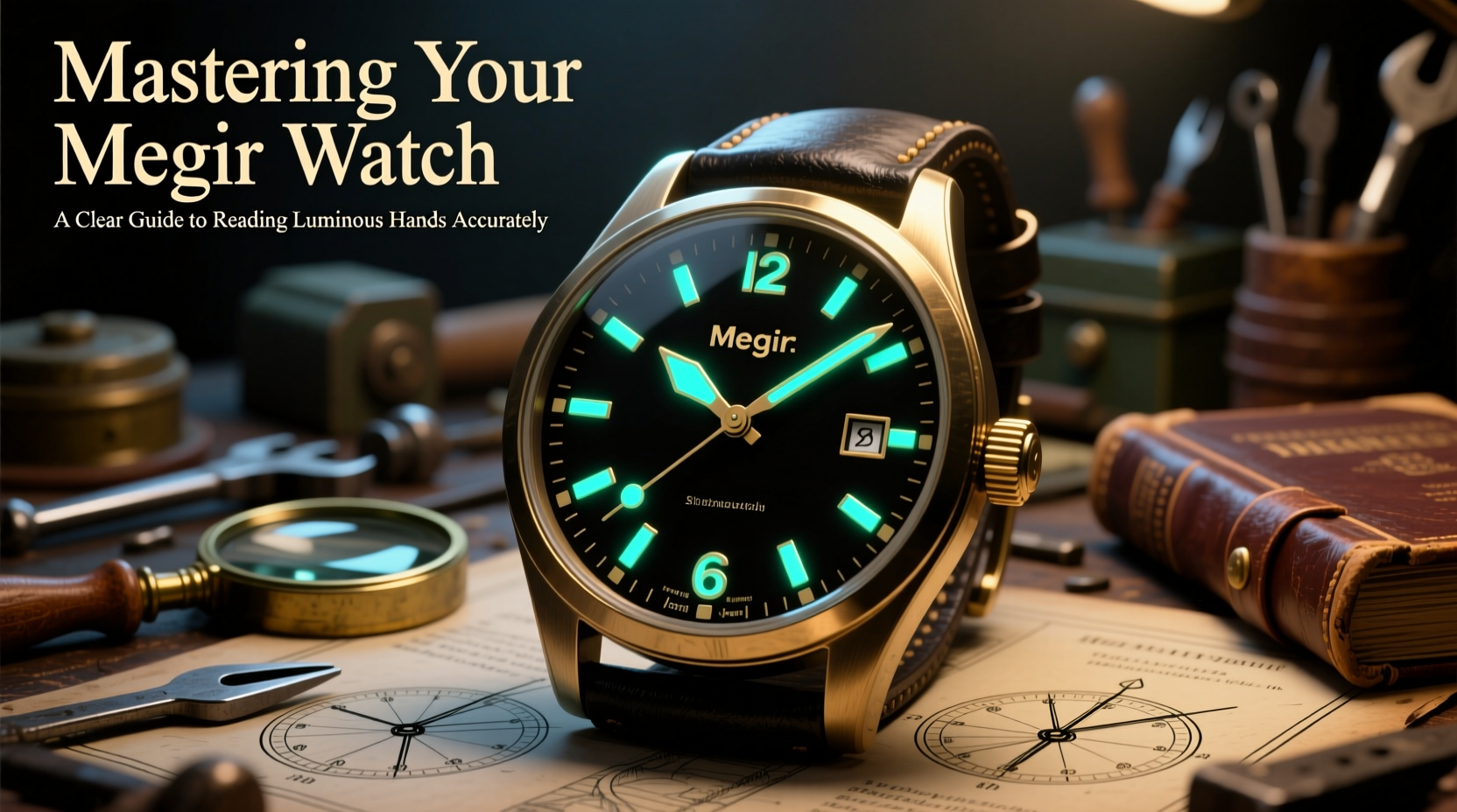 mastering your megir watch a clear guide to reading luminous hands accurately