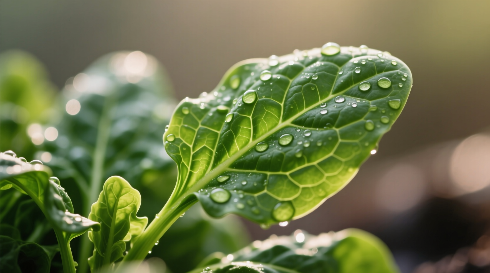 Fresh spinach leaves showing vibrant green color, crisp texture, and absence of yellowing or wilting