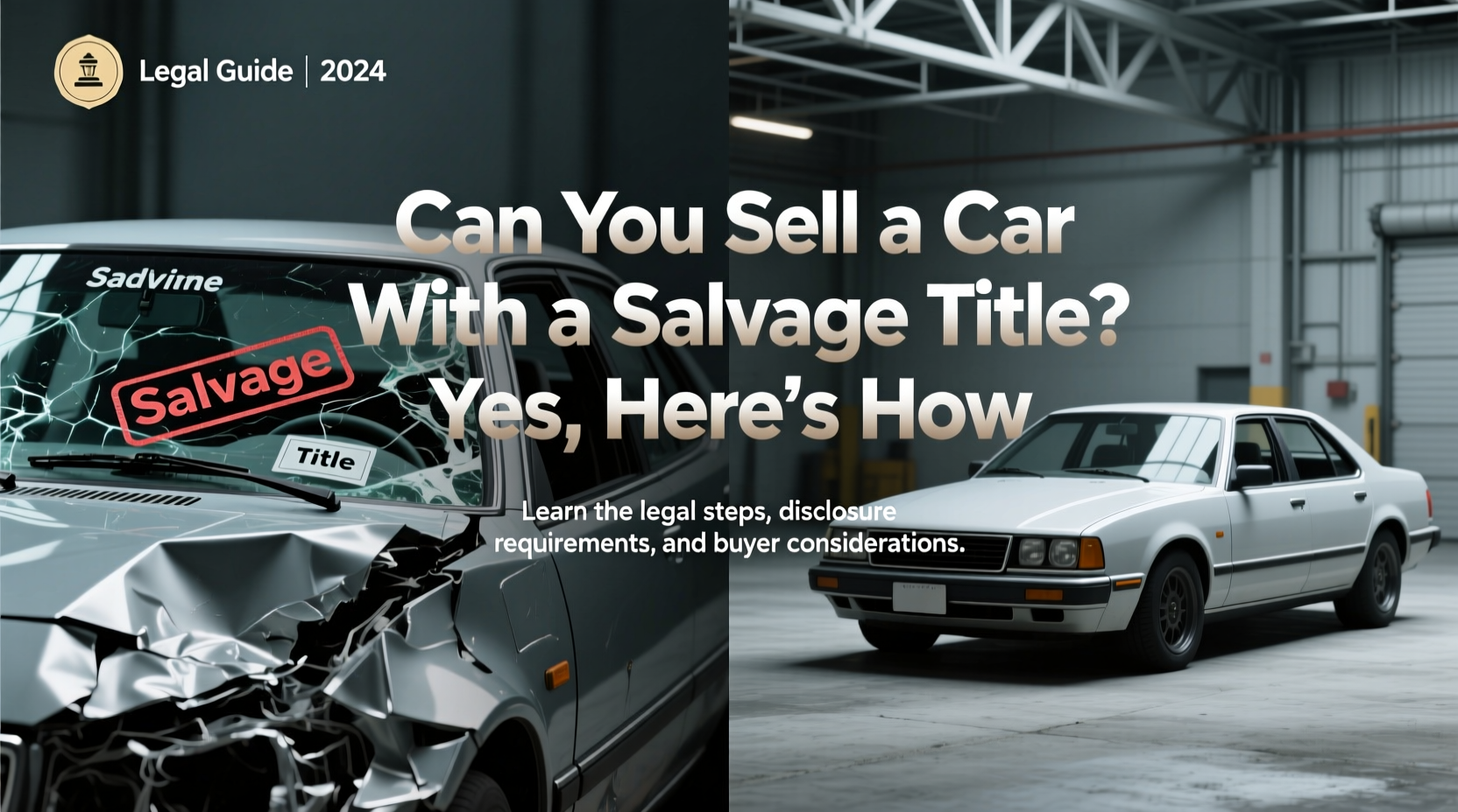 can you sale a car with a salvage title
