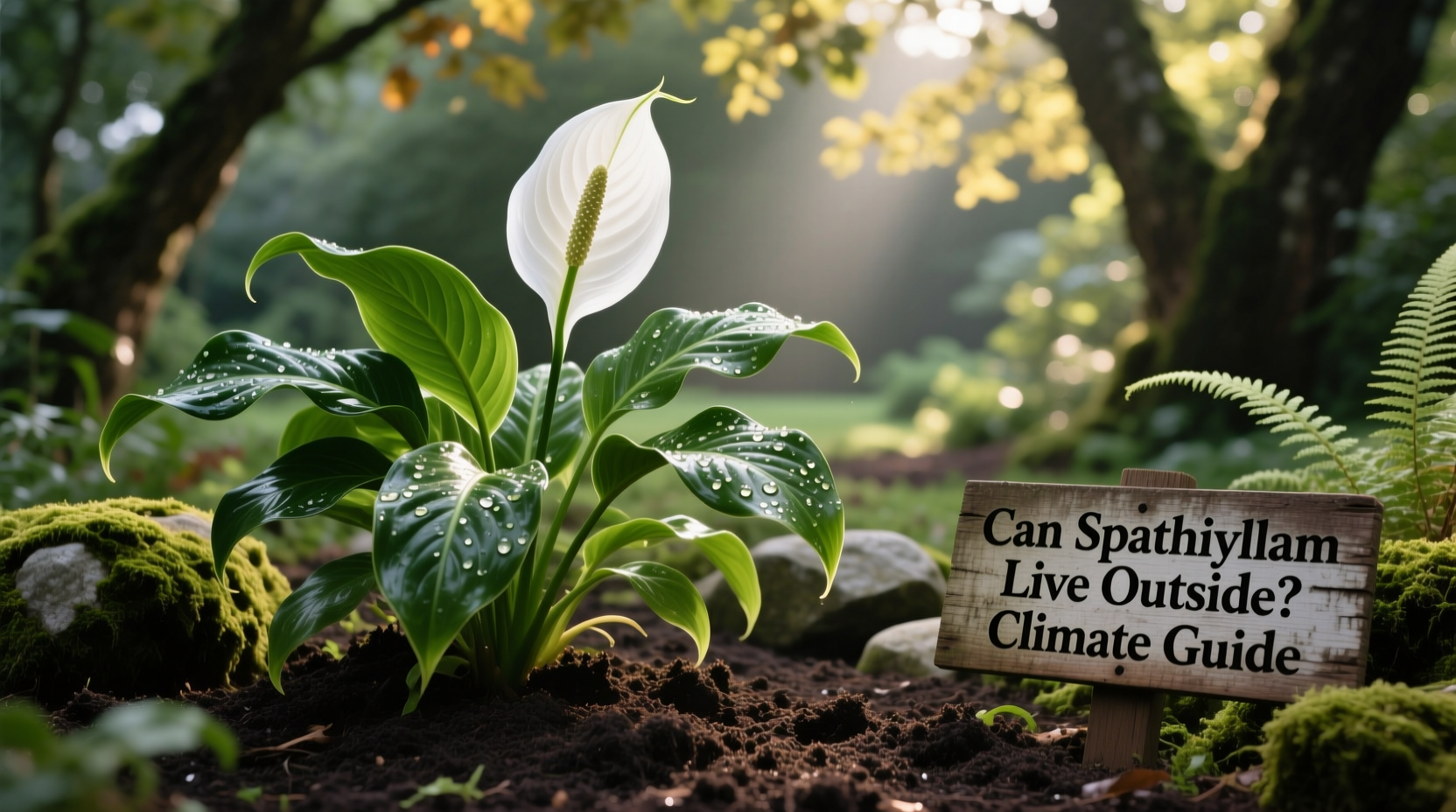 can spathiphyllum live outside