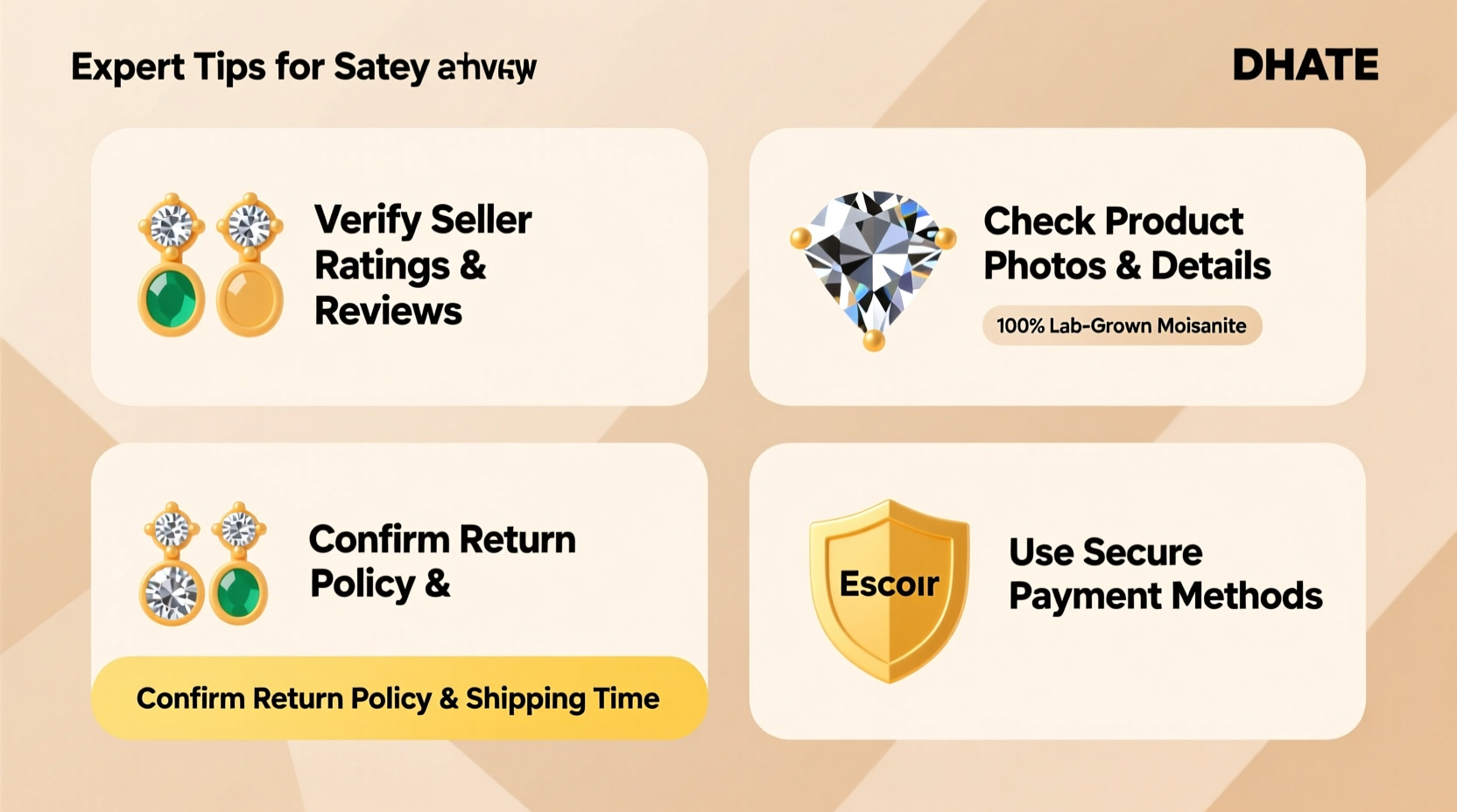 expert tips for safely buying moissanite earrings on dhgate without risk