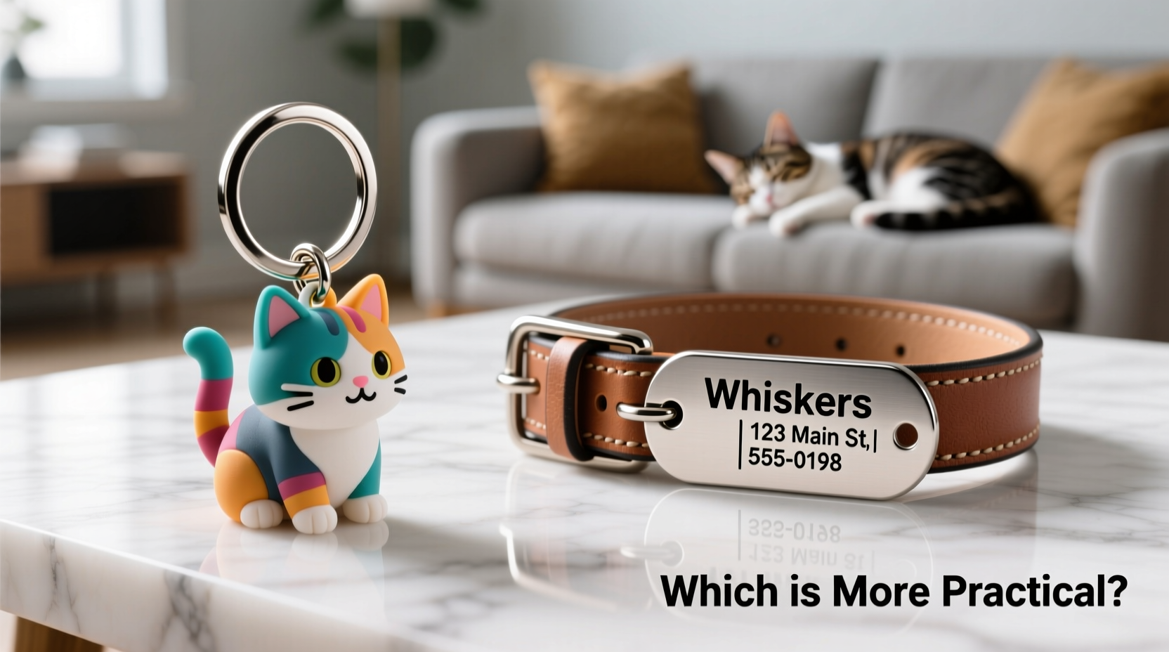 personalized cat keychain vs engraved pet tag which one is actually more practical