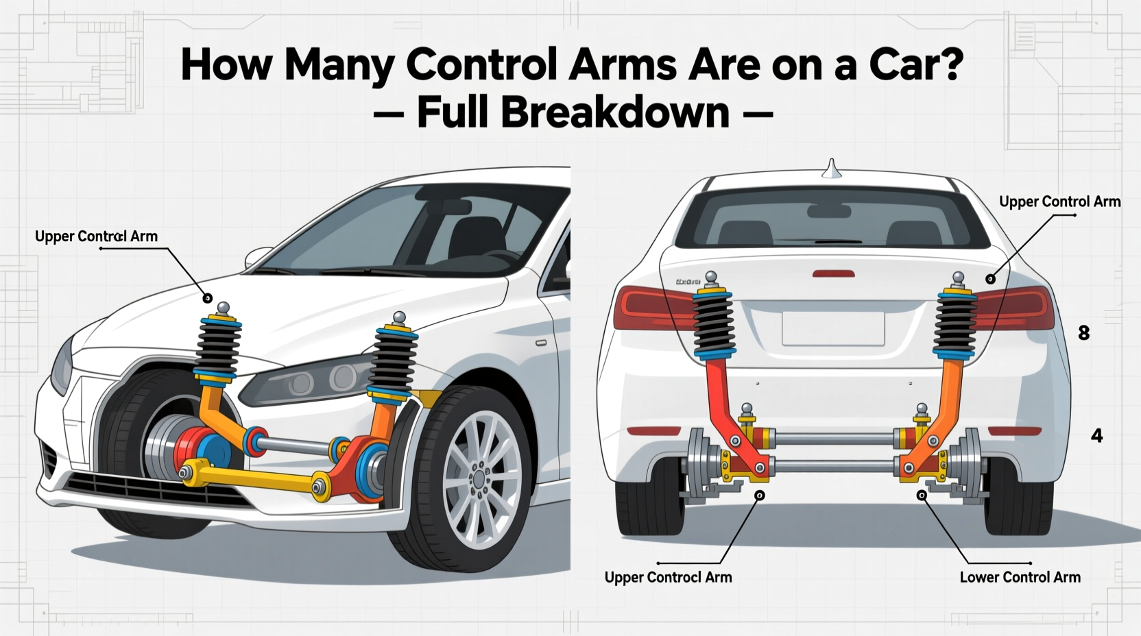 how many control arms on a car