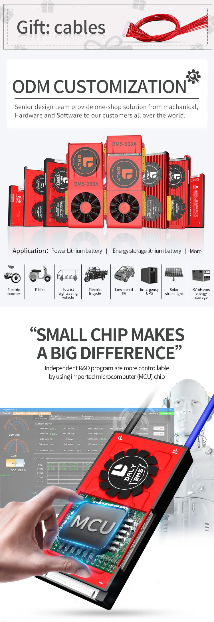 Daly smart bms 8S 250ah 24V 100A 150A 200A 250A 300A Lifepo4 lithium batteries pcb 250A 8s 24v bms with UART/485