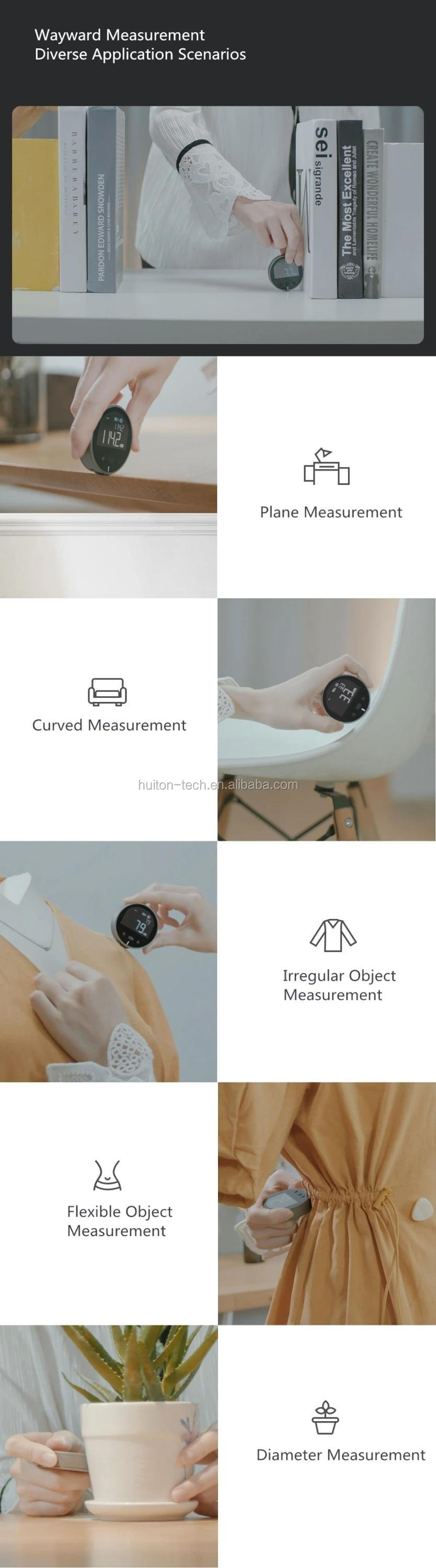Youpin DUKA(Atuman) Little Q Electronic Ruler Tape HD LCD Screen Long Standby Rechargeable Ruler