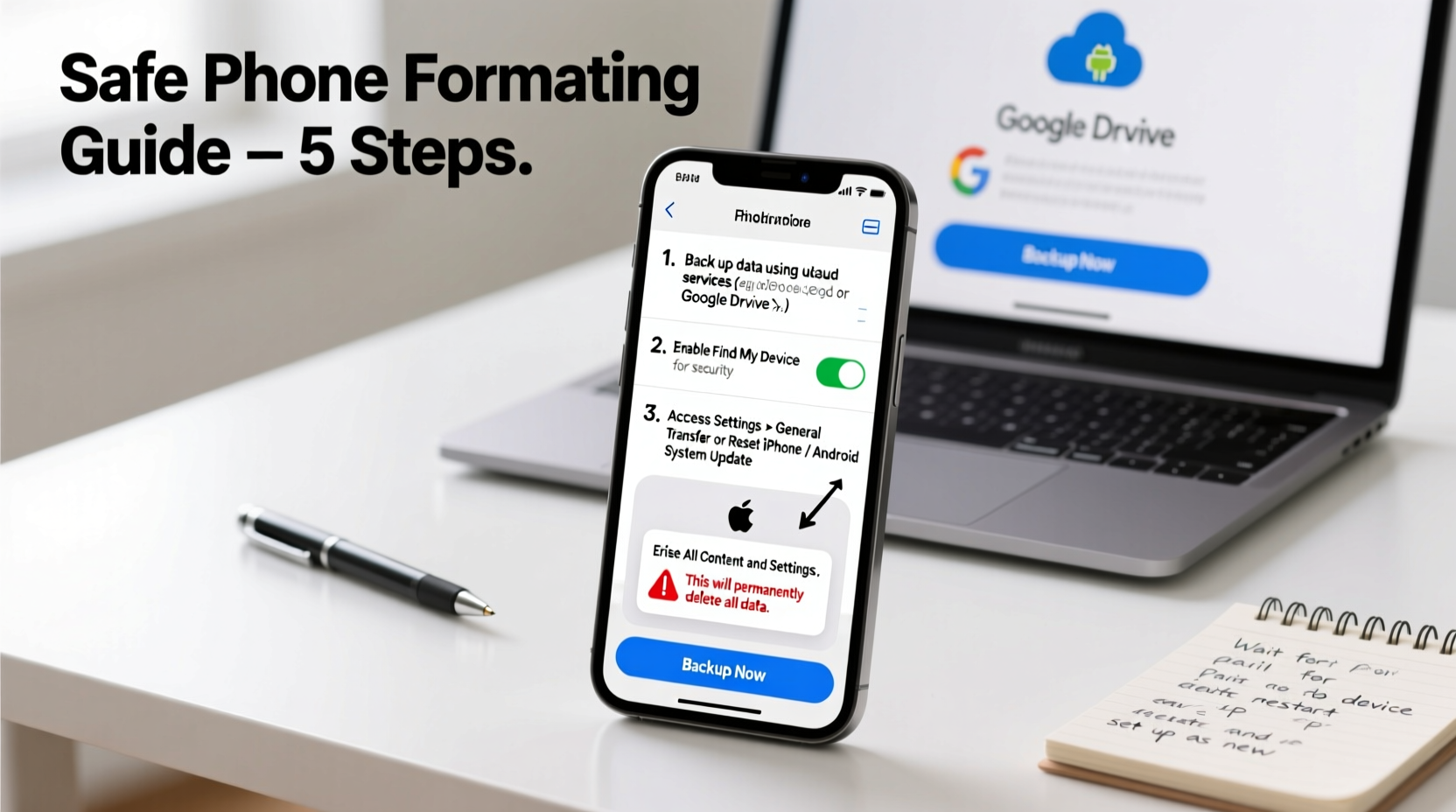 step by step guide how to safely format your phone without losing data