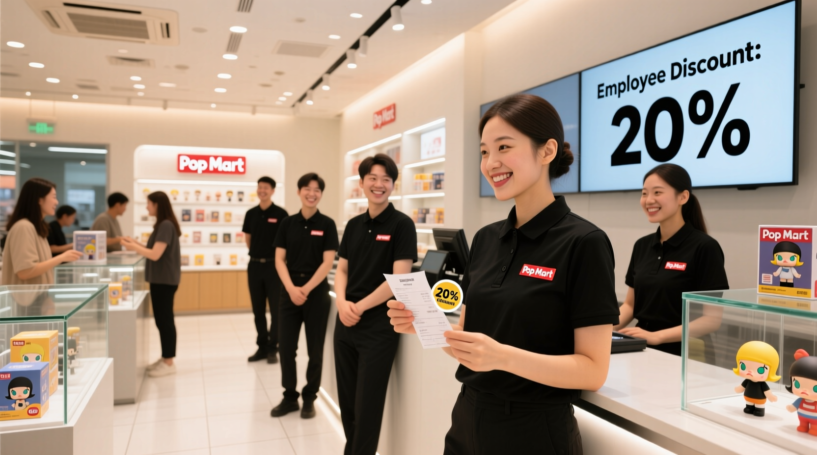 do popmart employees get discounts