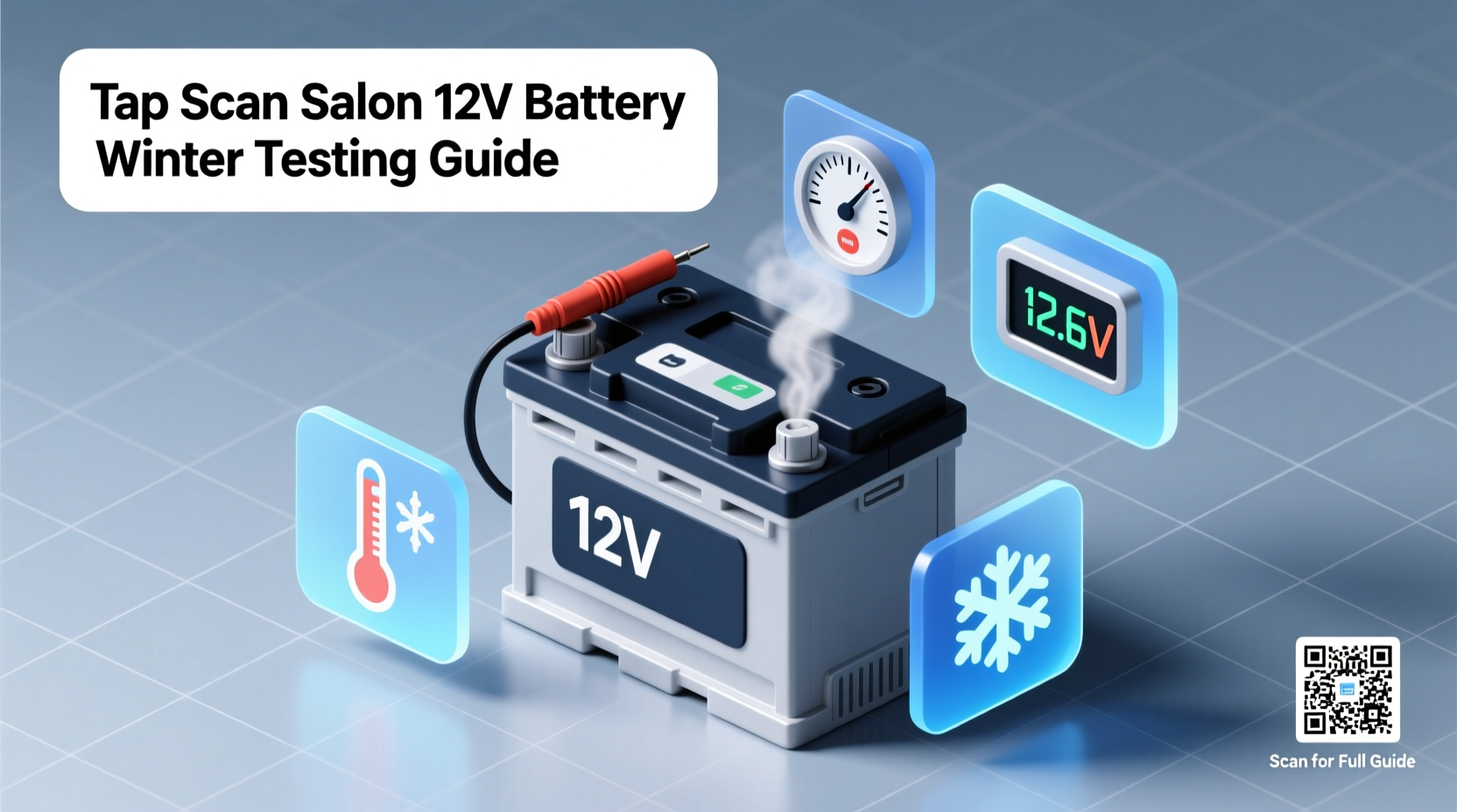 tap scan salon 12v battery winter