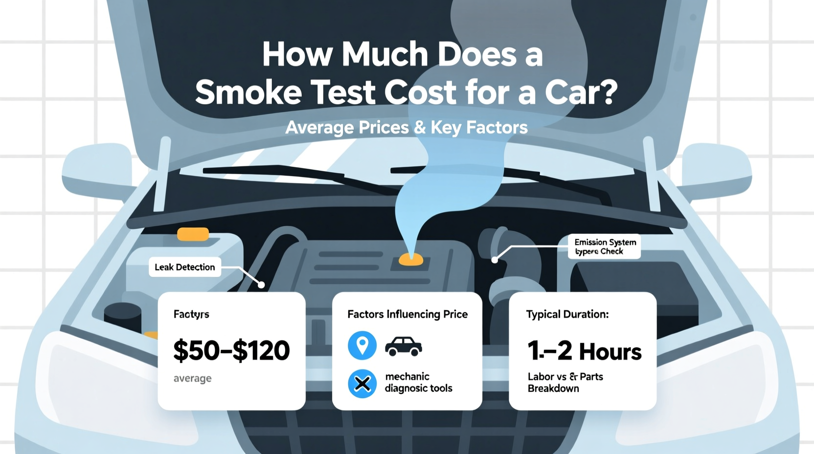 how much does a smoke test cost for a car