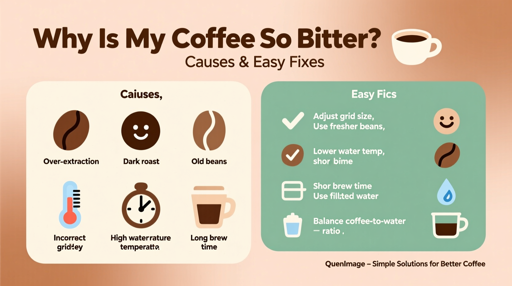 why is my coffee so bitter causes and easy fixes