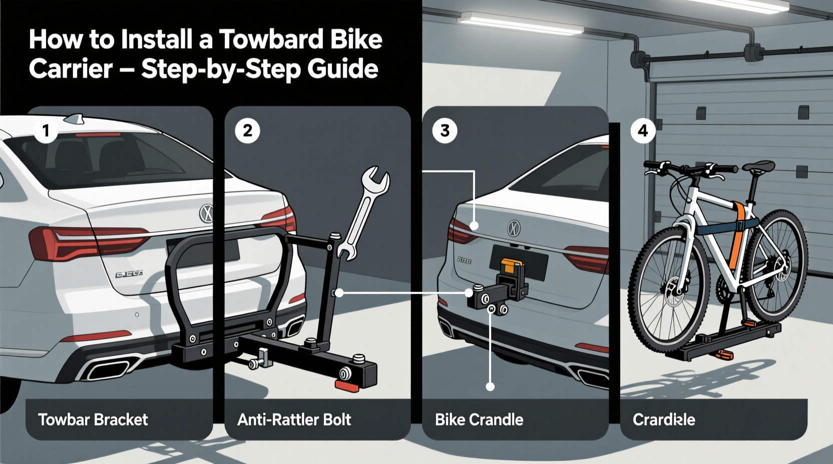 towbar bike carrier install