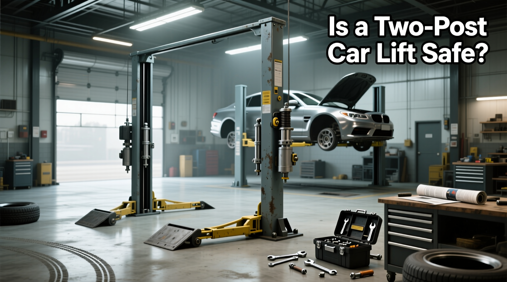 two post lift spare parts,Is a two-post car lift safe? buying guide