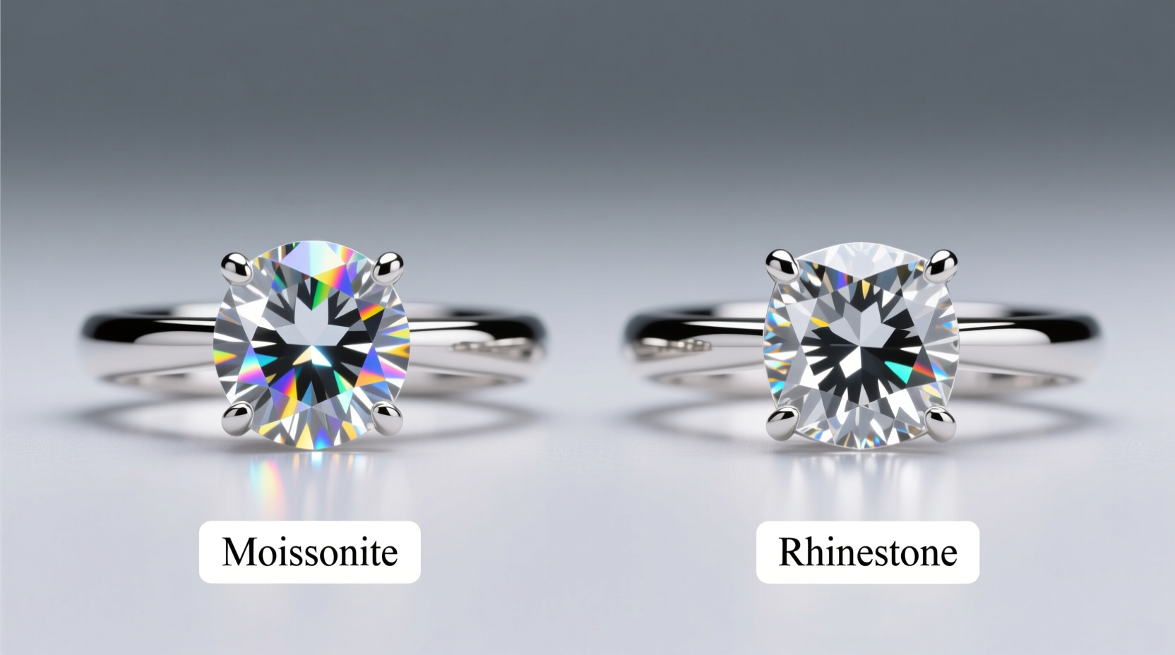 Vs Rhinestones Moissanite Vs Rhinestones Does Anyone Actually Notice The Difference On ...