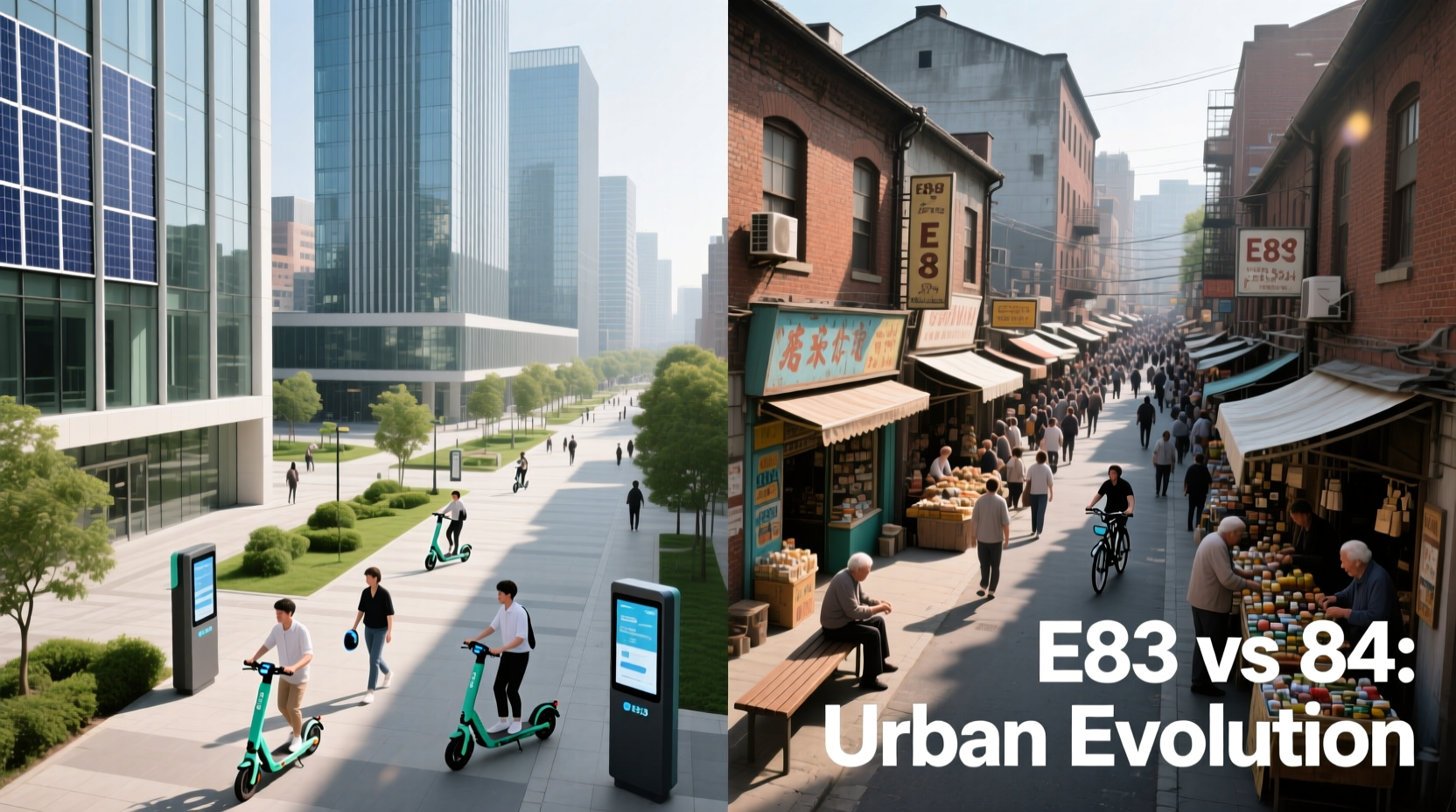 e83 vs e84 city comparison