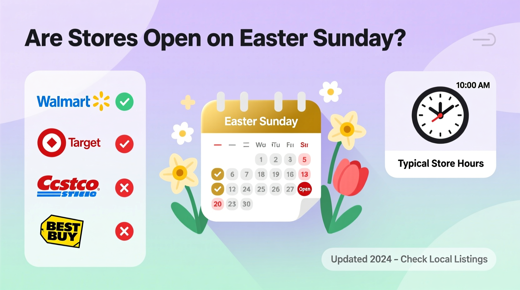 is there any stores open on easter sunday