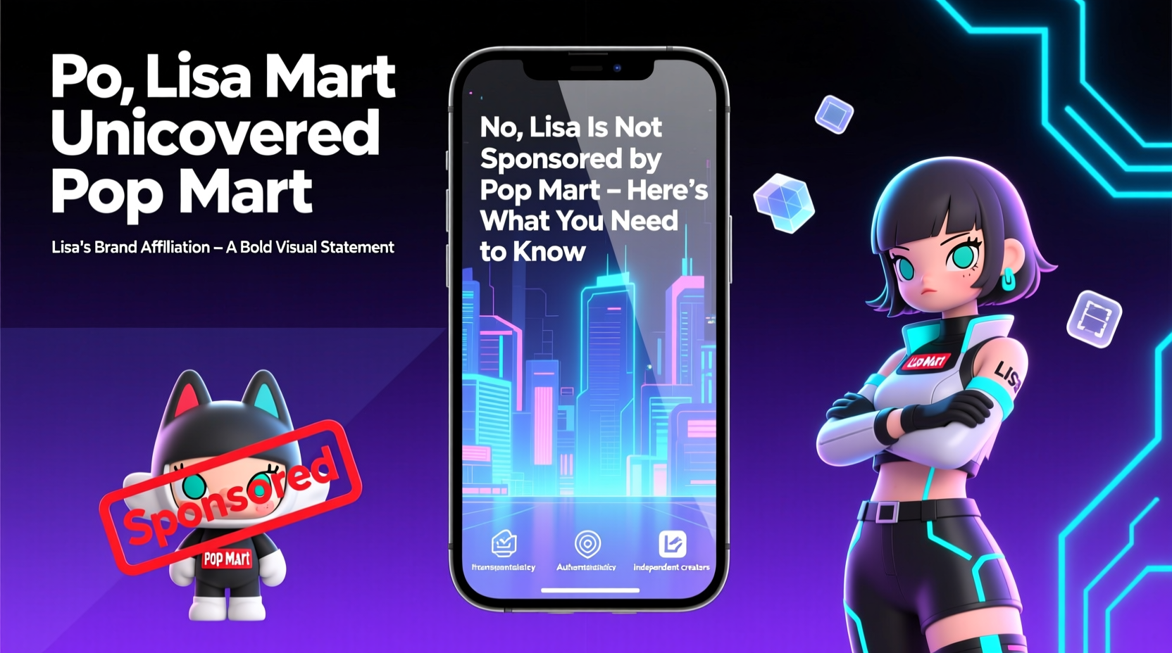 is lisa sponsored by pop mart