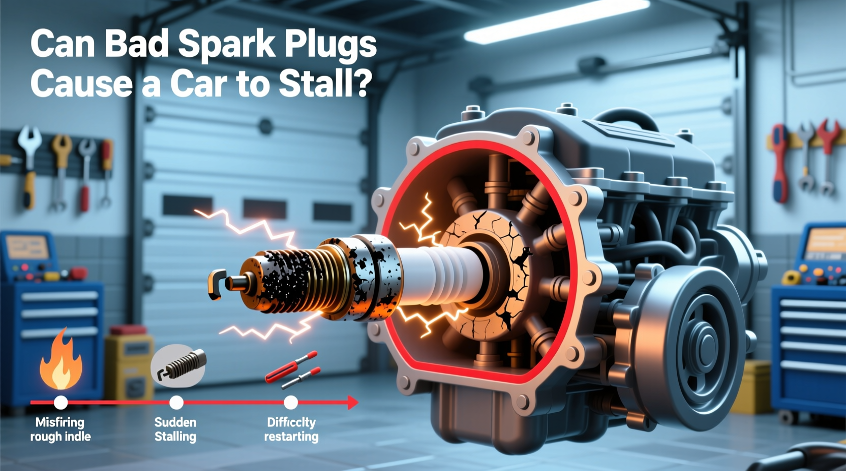 can bad spark plugs cause car to stall