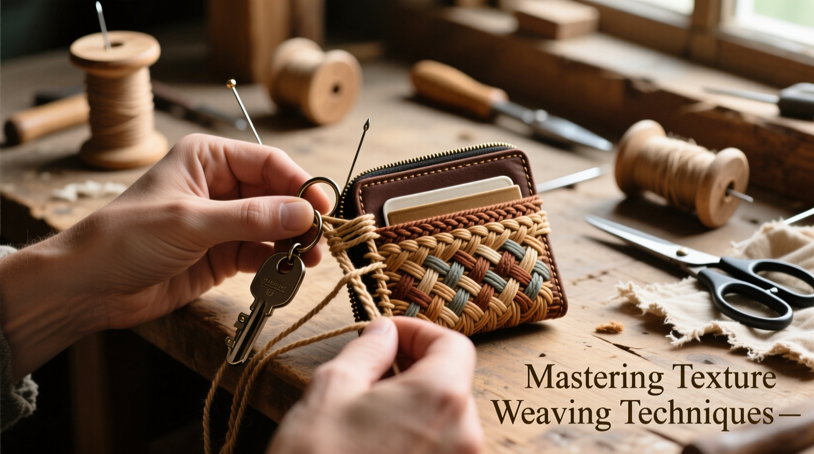 mastering texture weaving techniques for crafting unique diy keychain wallets