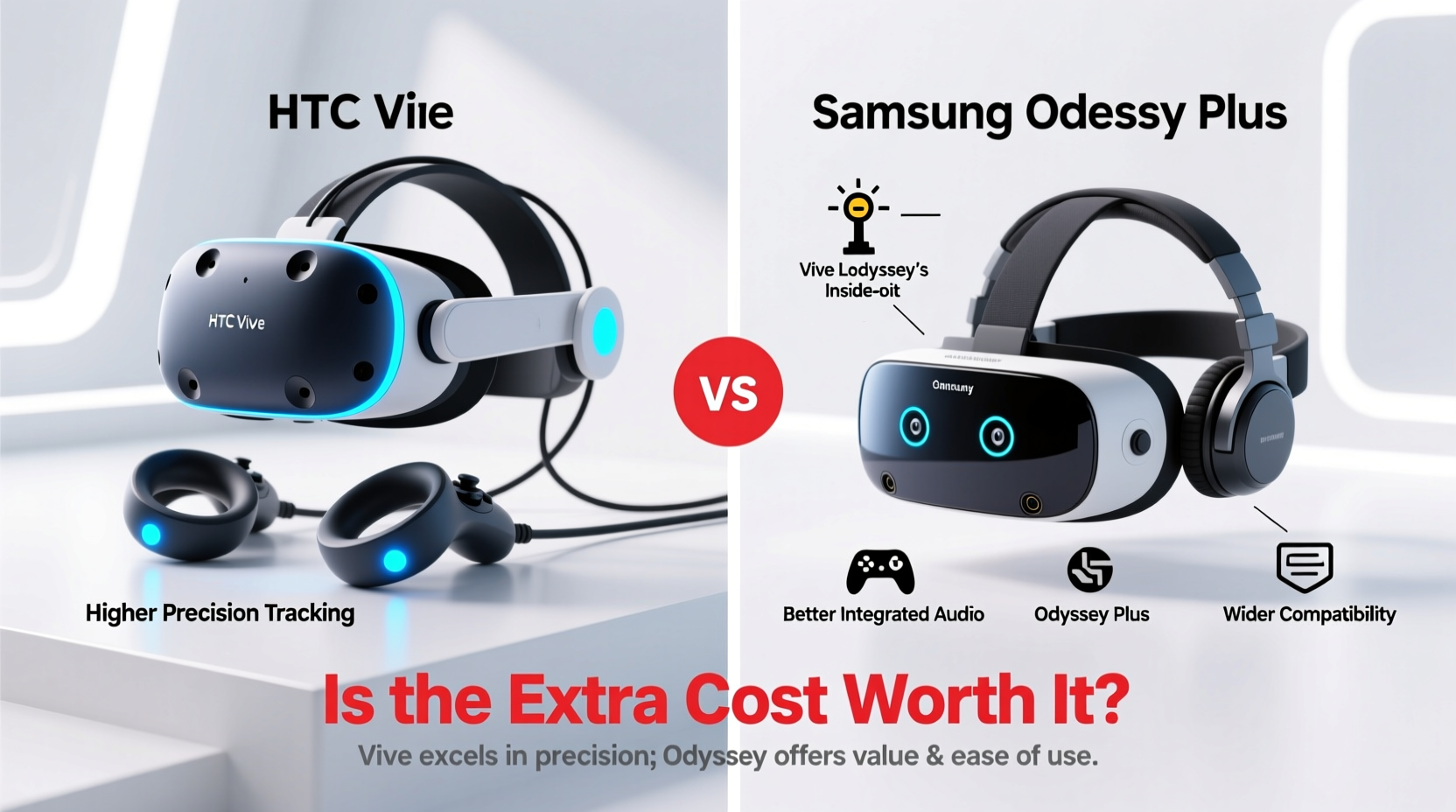 htc vive vs samsung odyssey plus is the extra cost of the vive really worth it