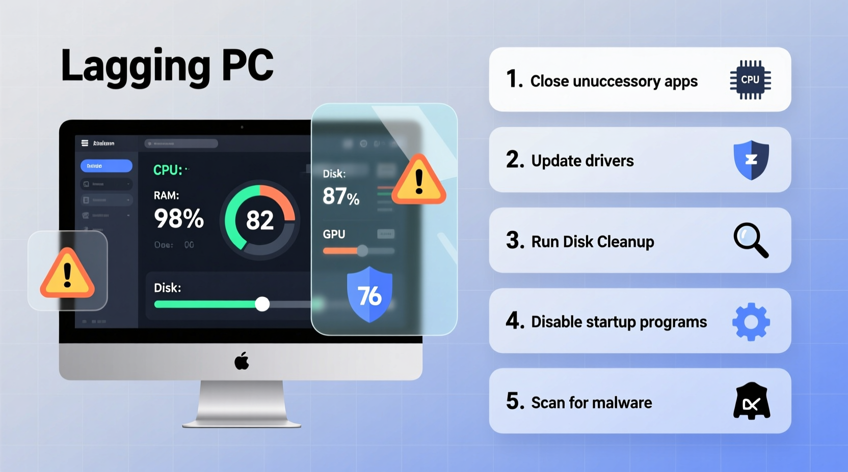 why is my pc lagging troubleshooting slow computer performance