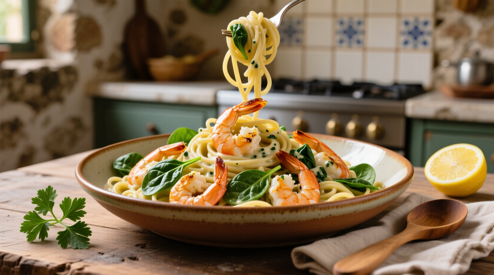 Perfect Shrimp Spinach Pasta Recipe in 25 Minutes