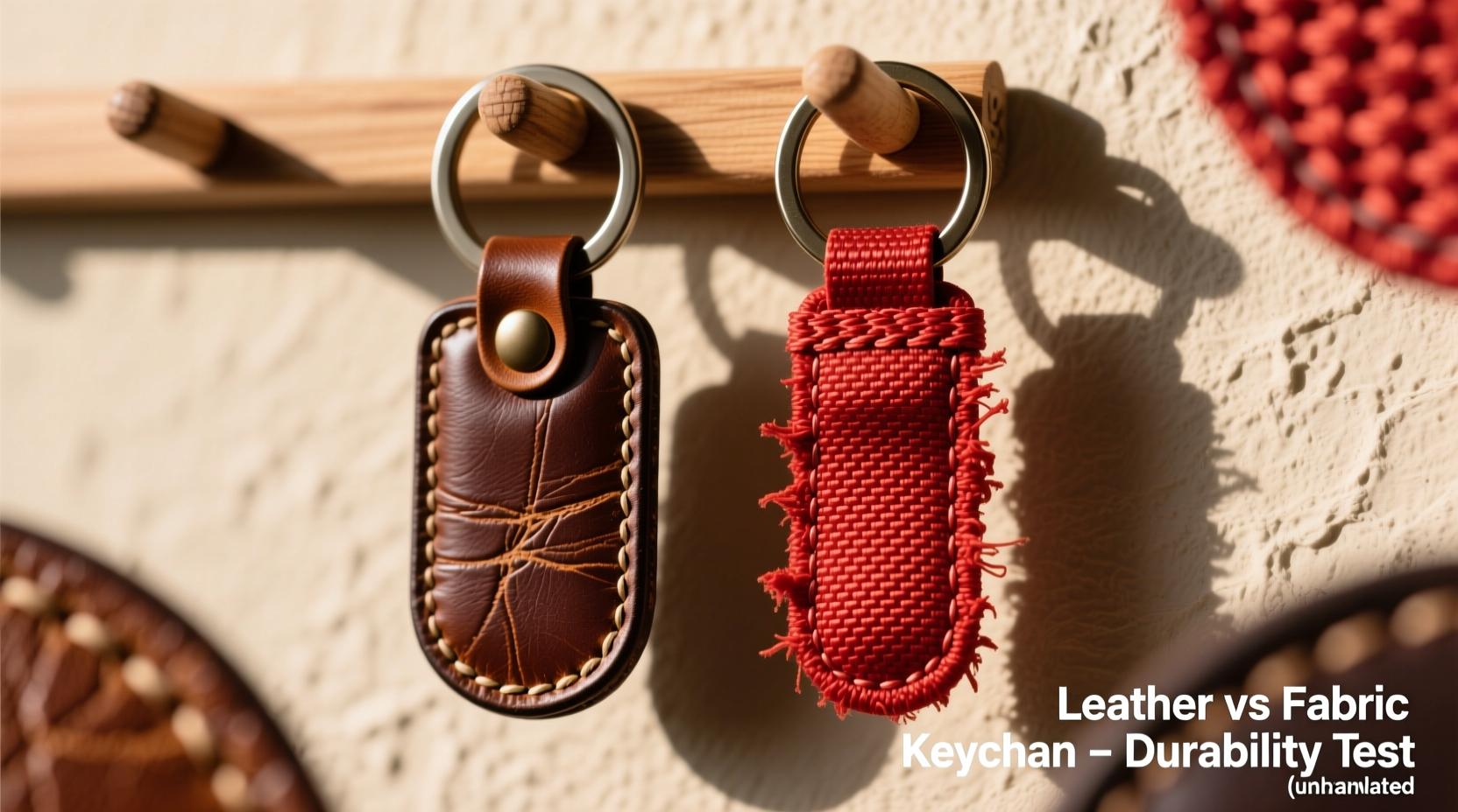 leather keychain vs fabric keychain which is actually more durable