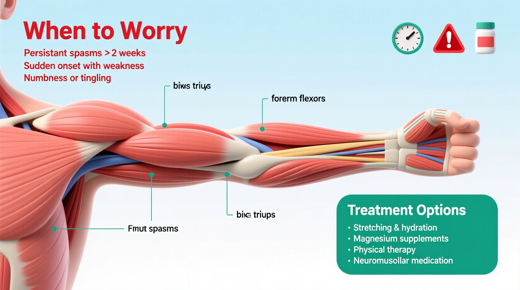 arm spasms causes when to worry and treatment options