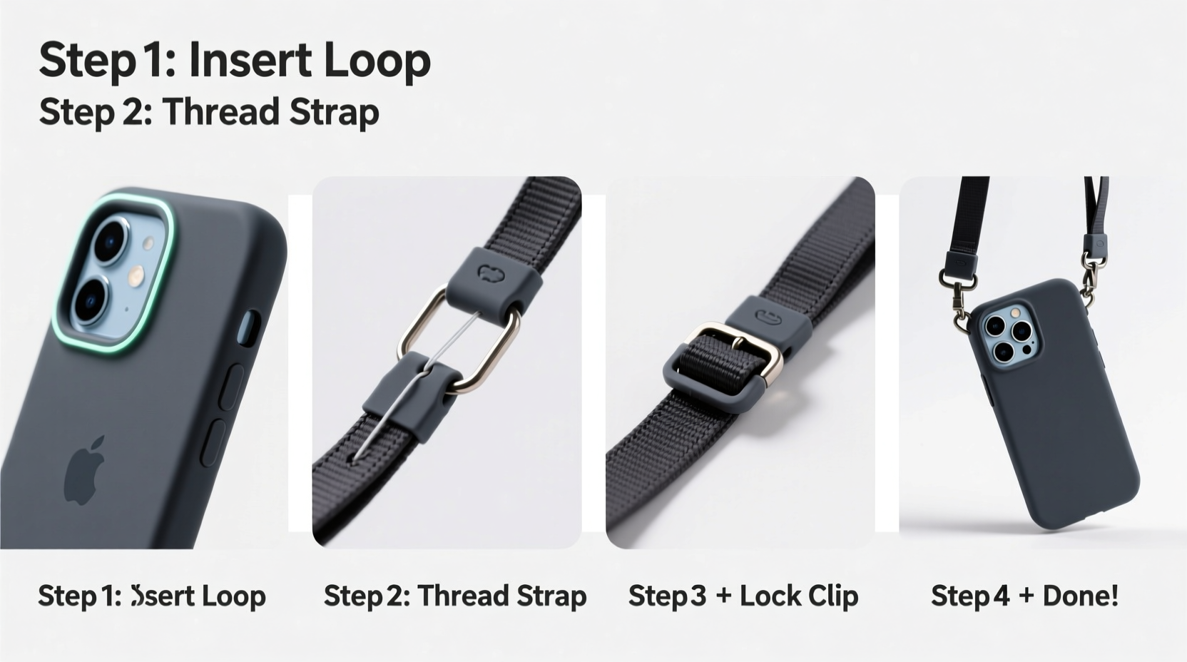step by step guide to securely attach a crossbody strap to your phone case