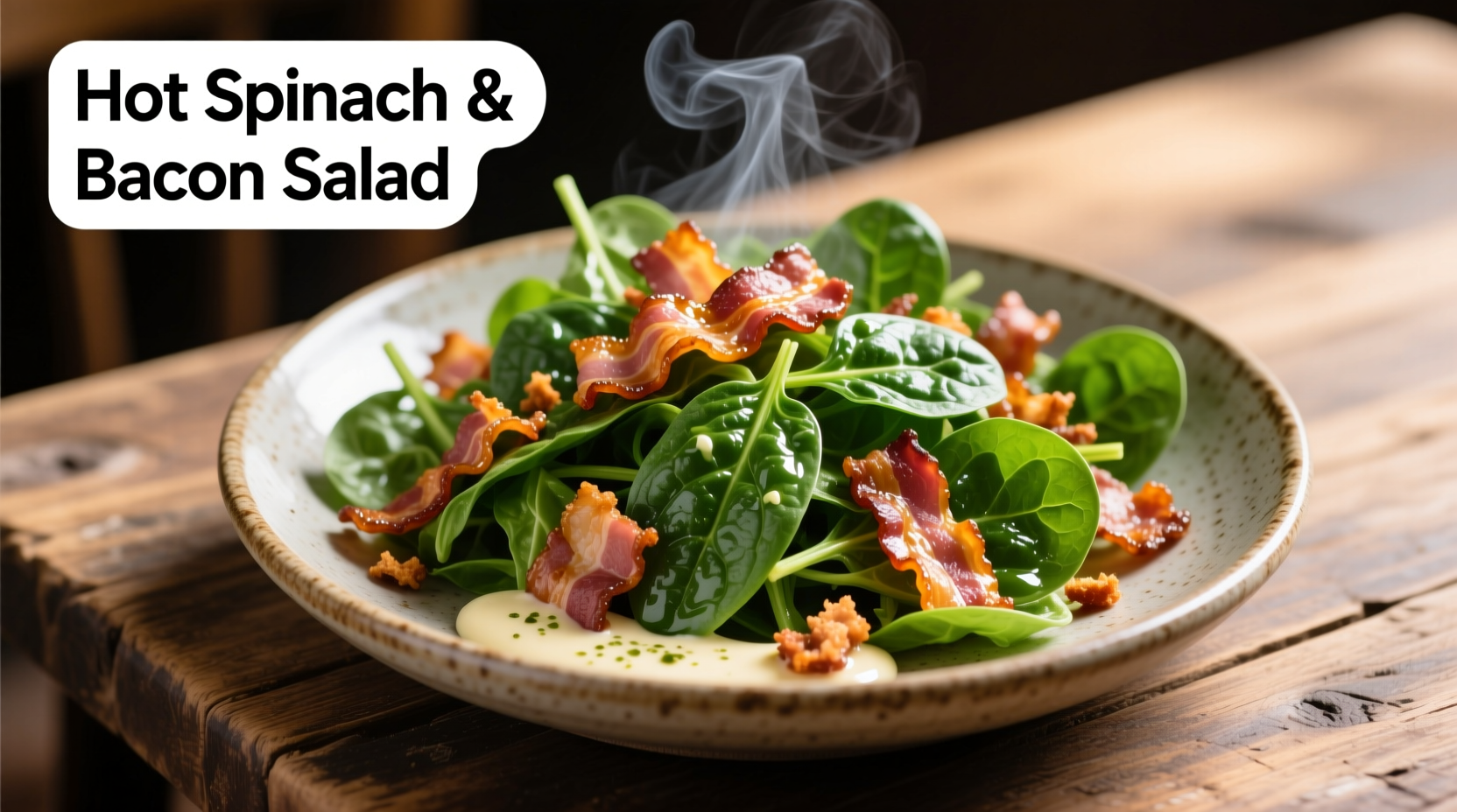Perfect Hot Spinach Salad with Bacon Recipe in 20 Minutes